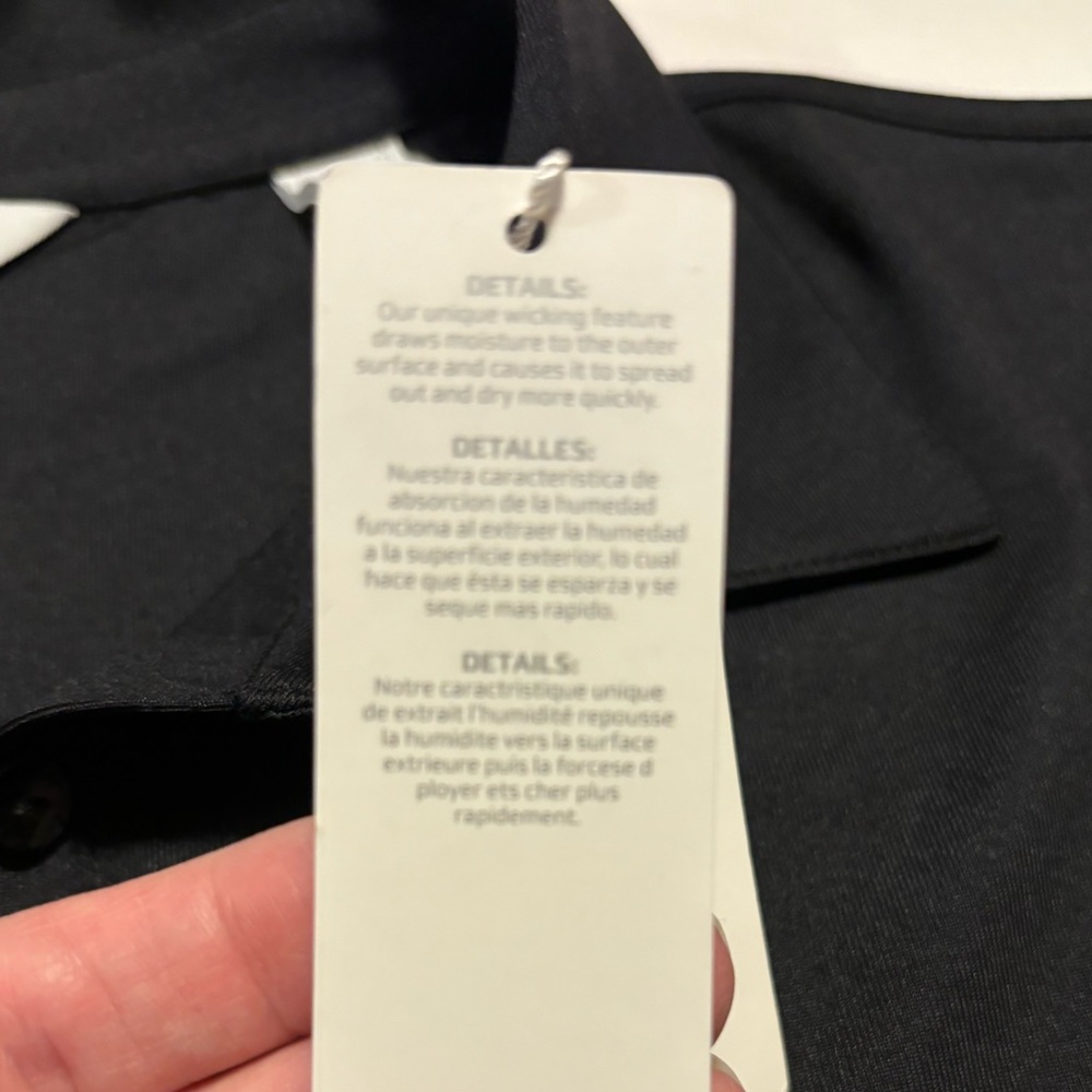 NWT Callaway black short sleeve golf shirt with unique side detailing, XL - Picture 14 of 16